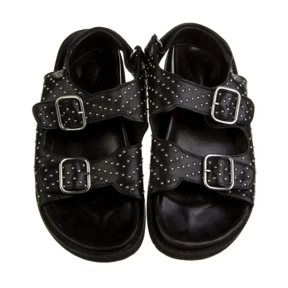 Maje Black Studded dad Sandals, US10,5